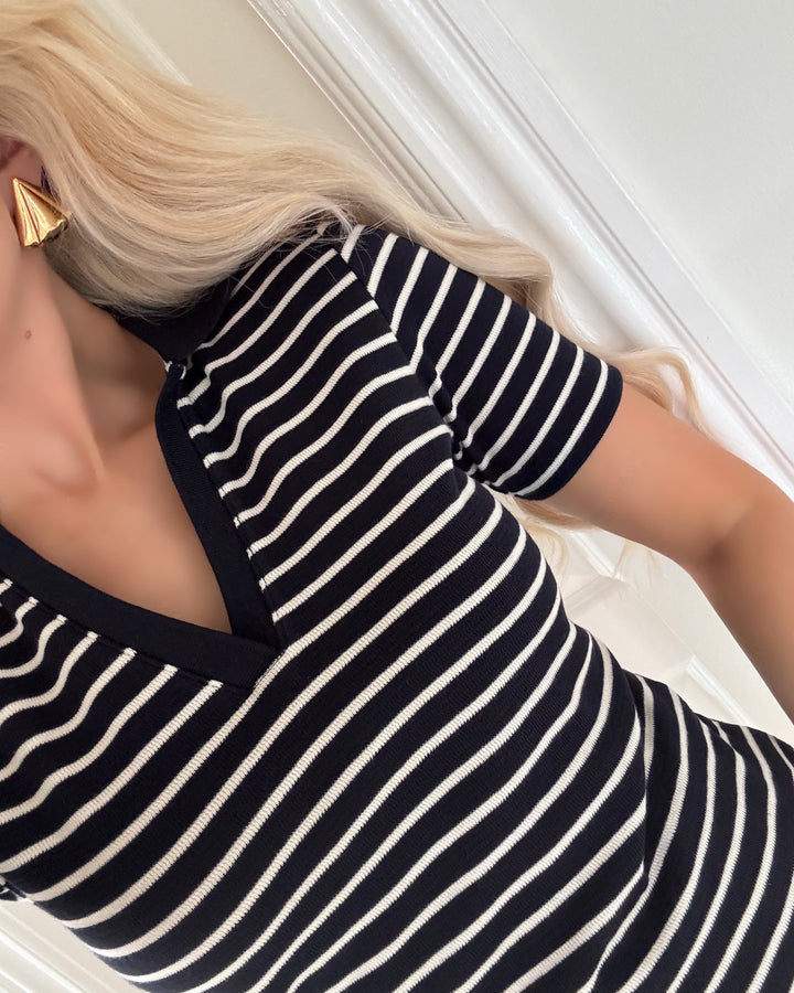 JDY top roma s/s polo top jrs dia sky captain/tapioca