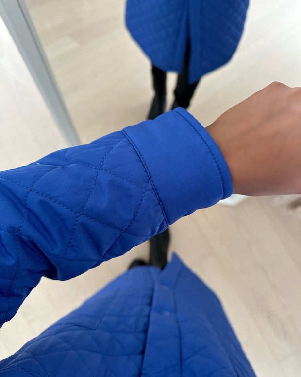 Jennifer quilt long shacket dazzling blue