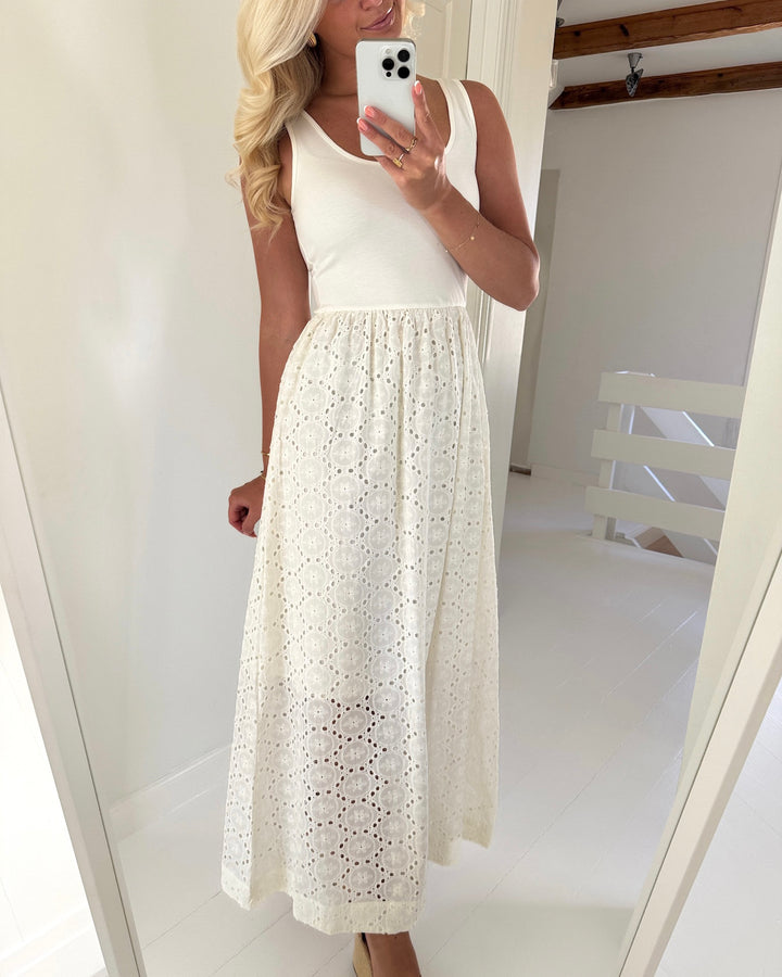 Aware by Vero Moda bristol sl u-neck ankle snow white