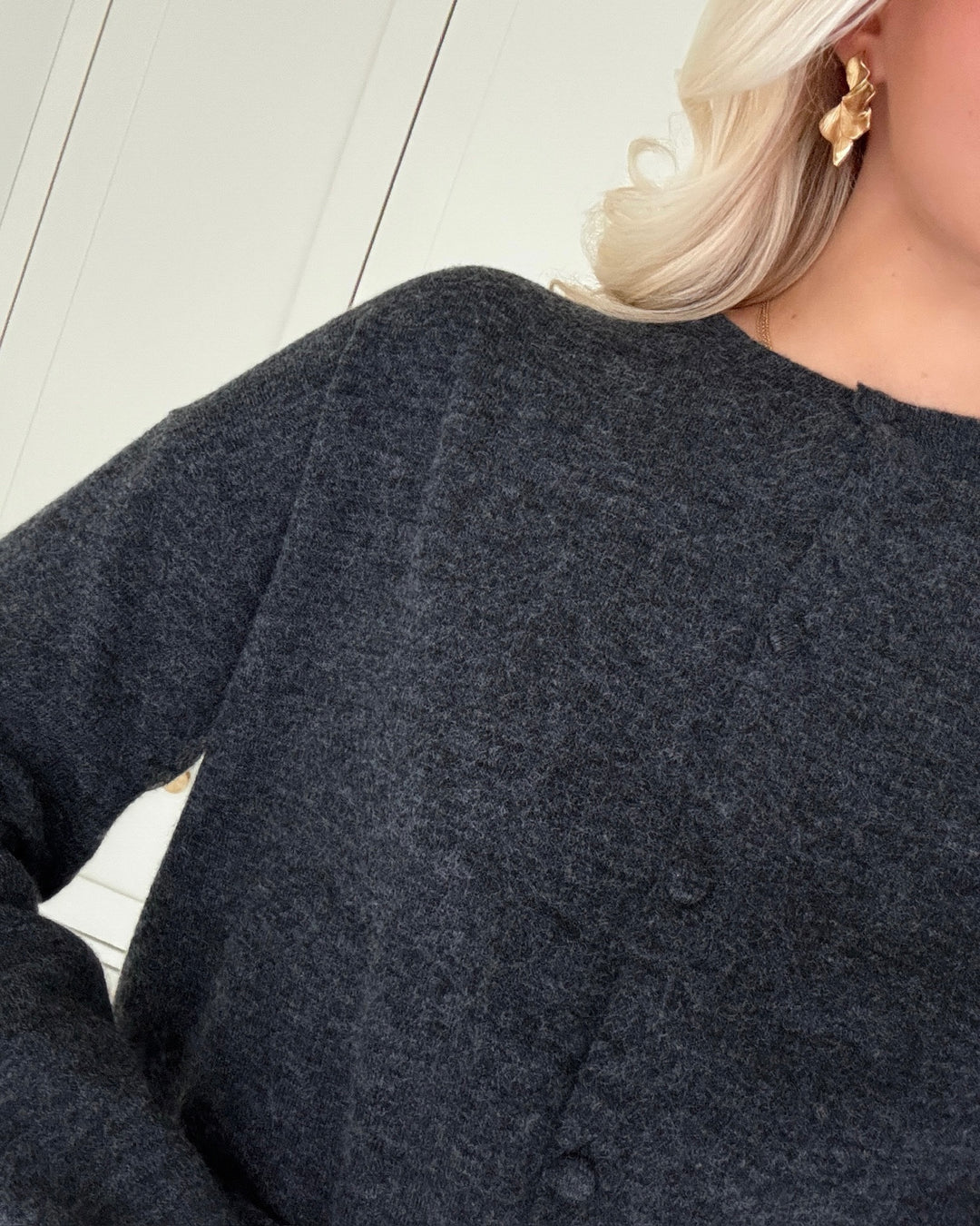 Vero Moda cardigan marina ls o-neck dark grey melange