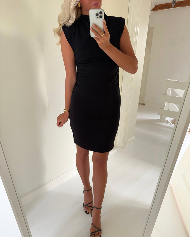 Vero Moda kjole nelli sl high neck short black