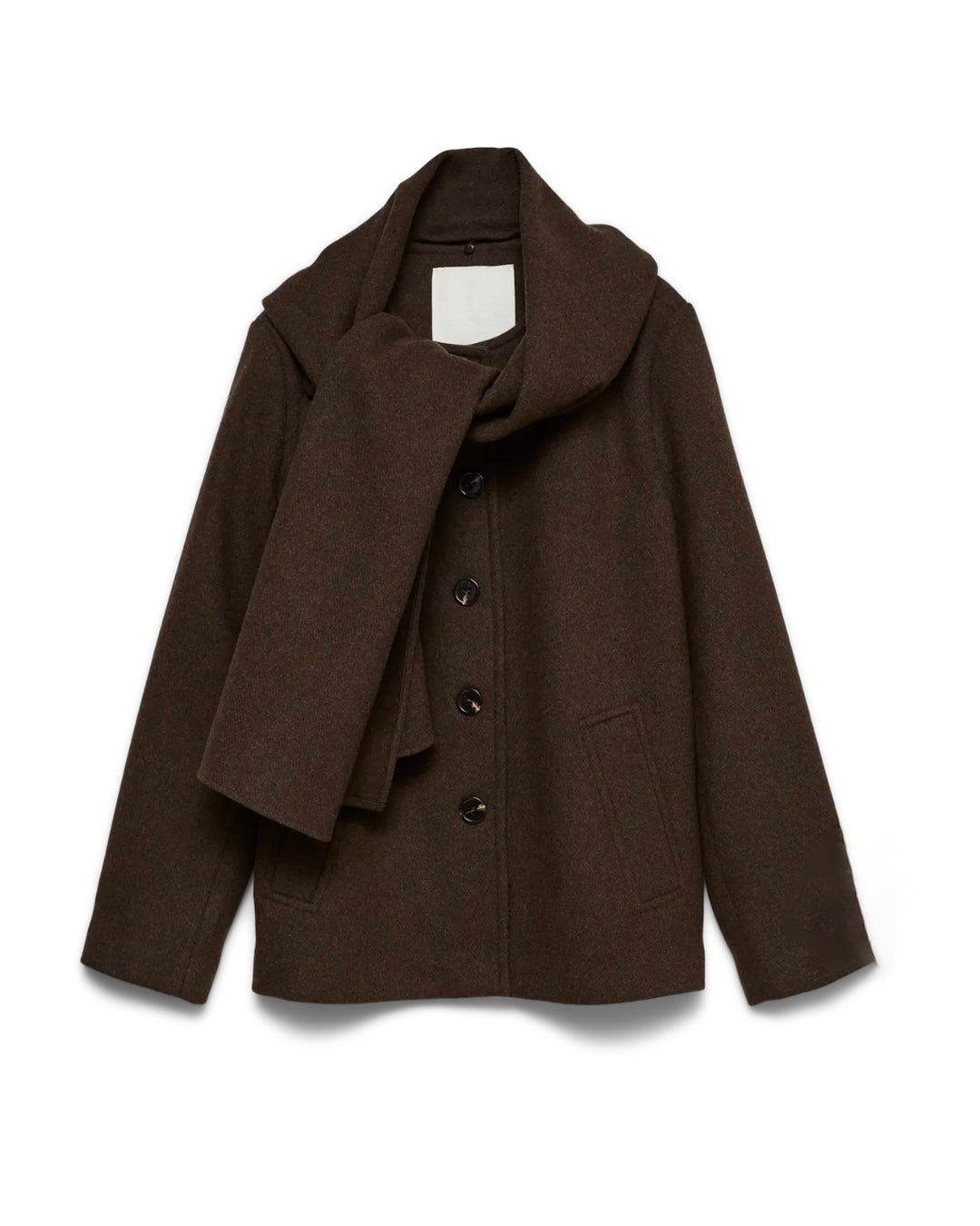Vero Moda jakke unalaura wool blend chocolate torte melange