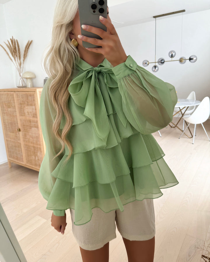 Y.A.S top eloise ls quiet green