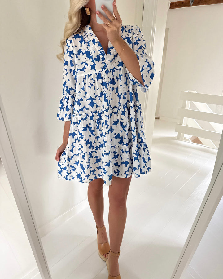 Vero Moda kjole dicthe 3/4 nebulas blue/small loa