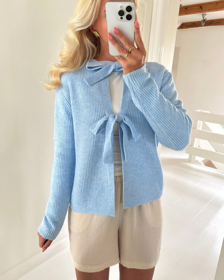 Pieces cardigan silly ls rev cashmere blue/melange