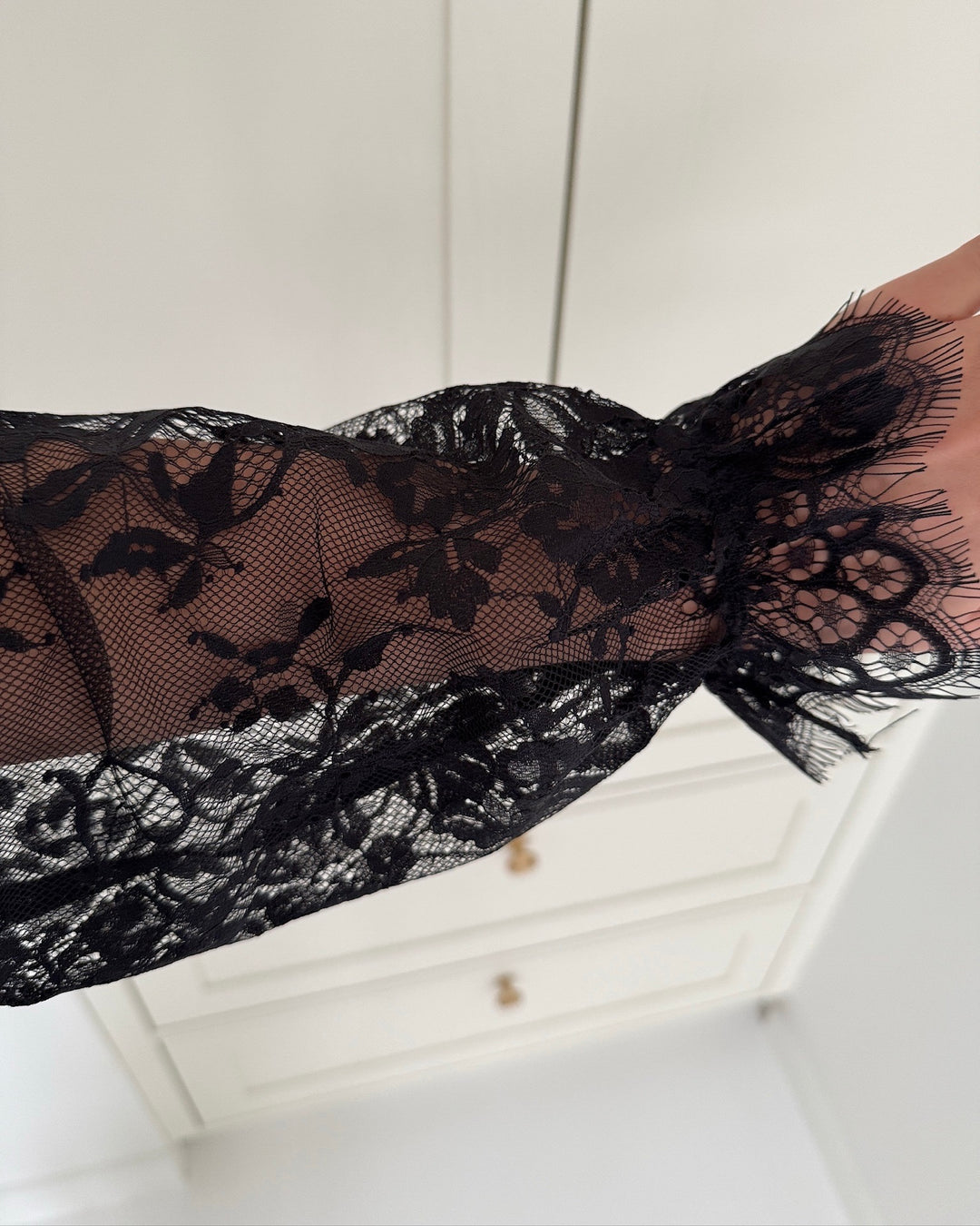 Y.A.S skjorte pala ls lace black