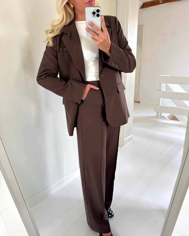 Y.A.S blazer reemaj ls chocolate brown
