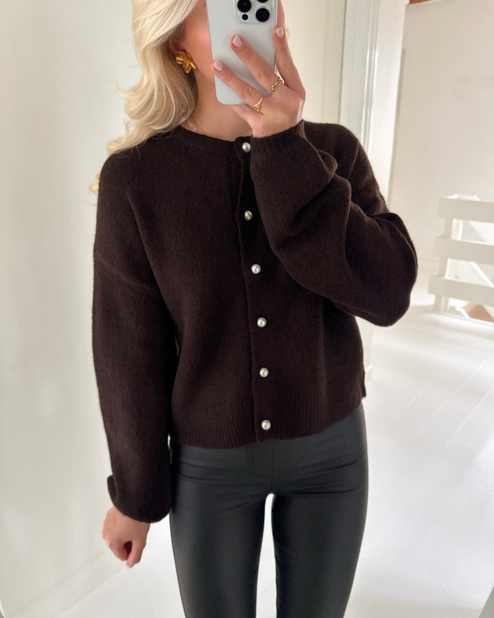 Only cardigan isabella ls hot fudge melange