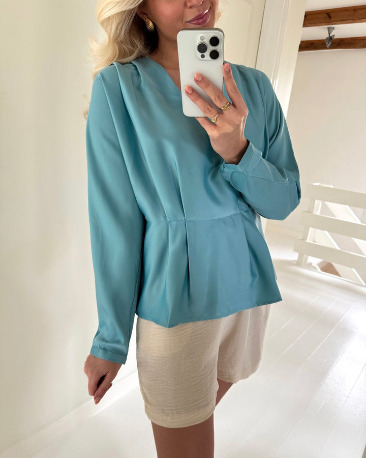 Y.A.S bluse pella ls v-neck reef waters