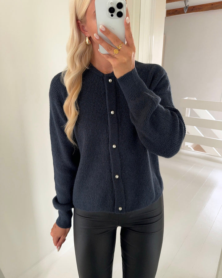 JDY cardigan lumi life ls button knit total ecplise/melange