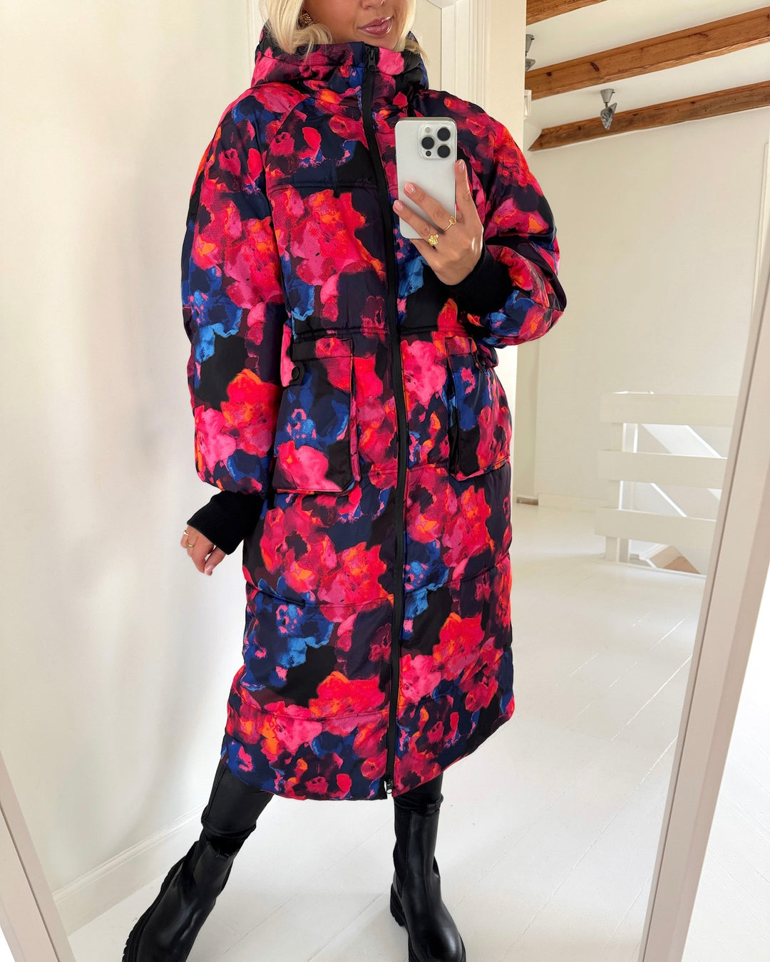 Y.A.S jakke similly padded s. navy blazer/limo print