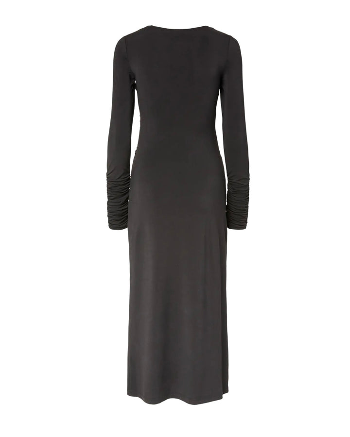 Y.A.S kjole rosalia ls long black