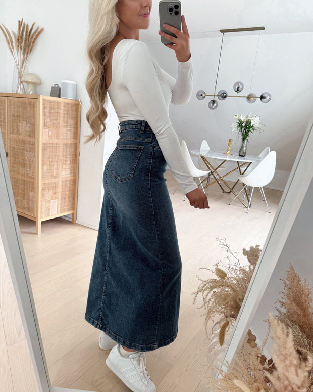 Olia long skirt medium blue