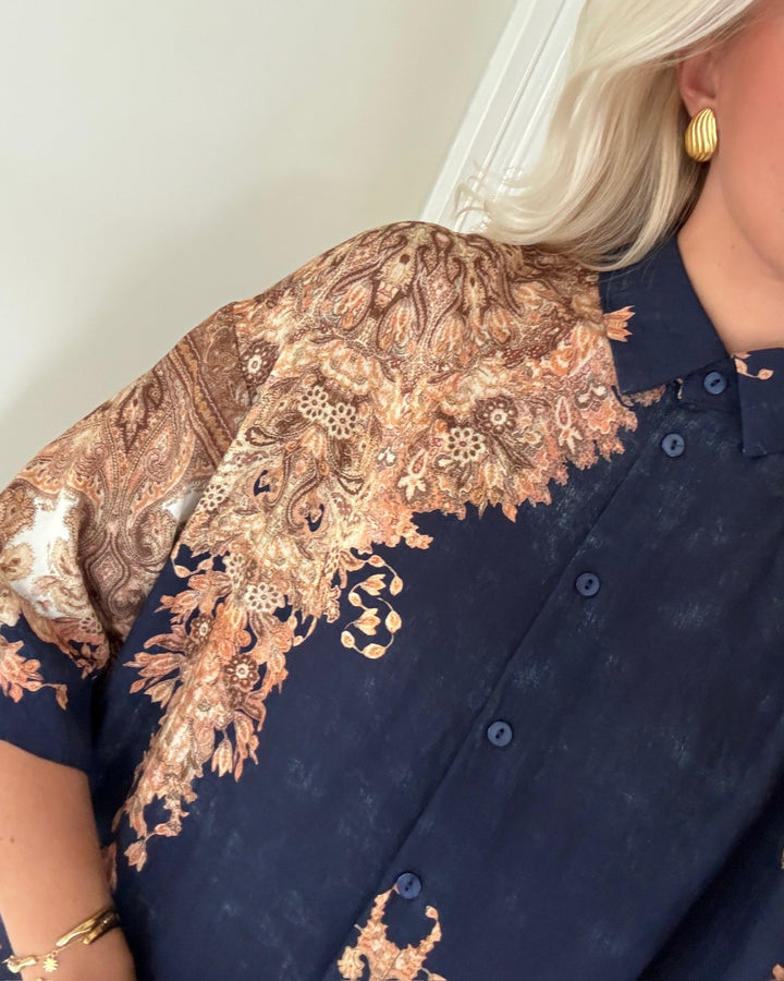 Love&Divine skjorte love971-12 navy/paisley