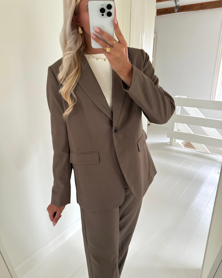 Vero Moda blazer ila ls chocolate chip