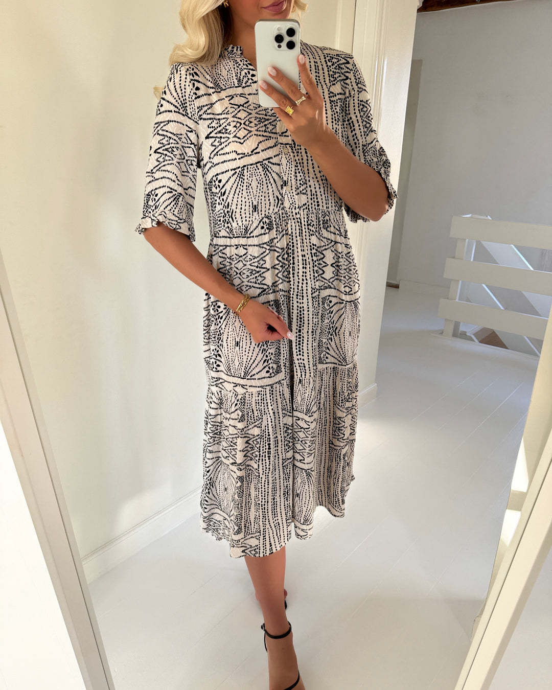 Vero Moda kjole menny 2/4 sl oatmeal/tenna