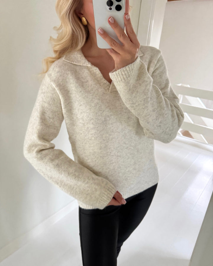 Sister's Point sweater lisea-pu cream melange