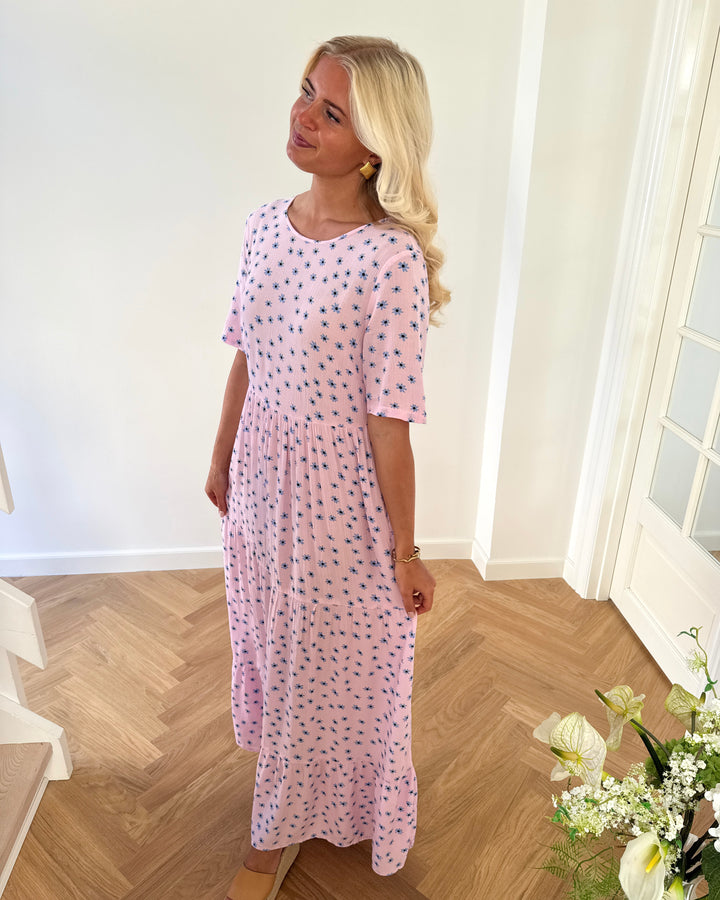 Pieces kjole evie ss ankle roseate spoonbill/flower