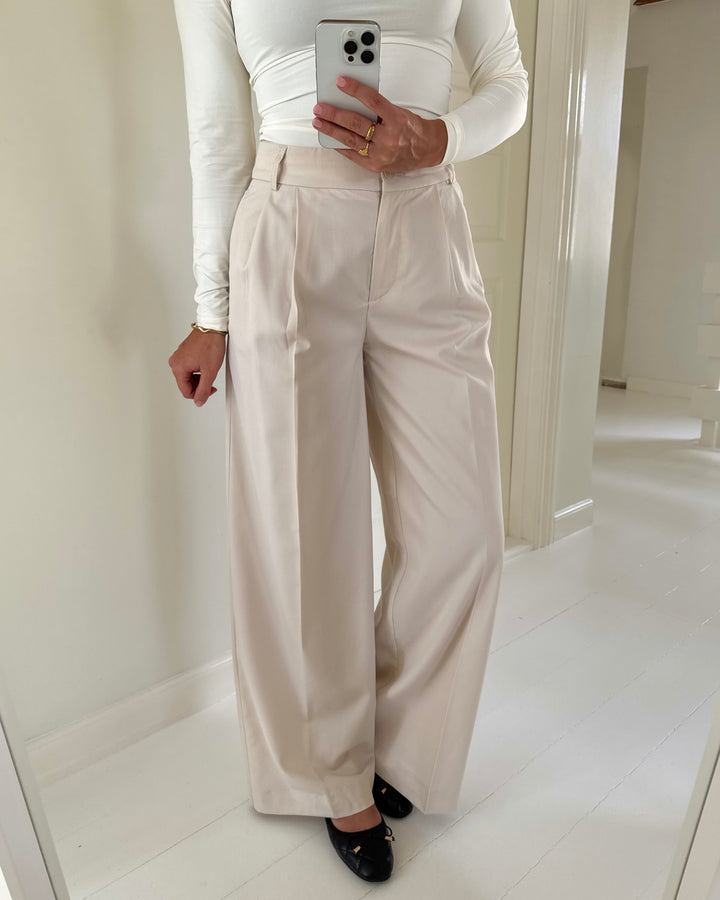 Vero Moda bukser nille hw wide oatmeal