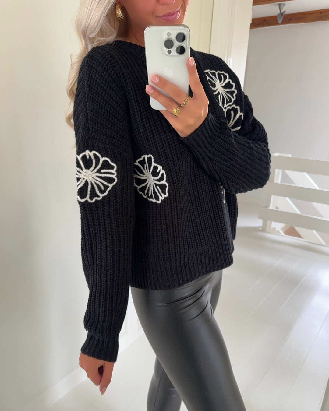 Vero Moda sweater laura ls o-neck boo black/w. birch