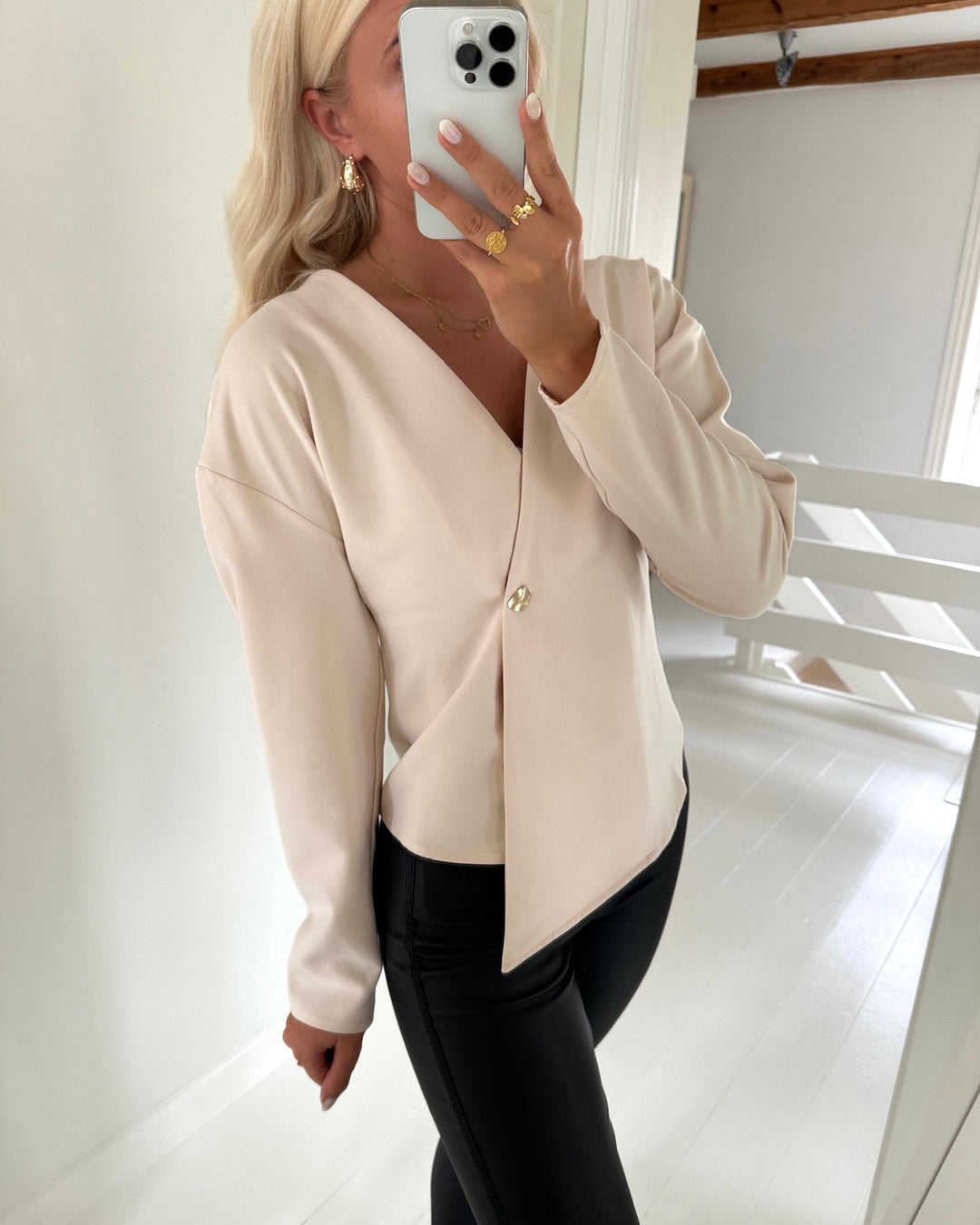 Vero Moda bluse sonja ls sandshell
