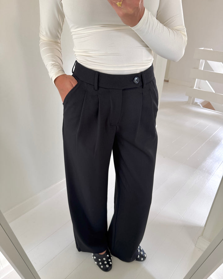 Only bukser miles pleat wide black