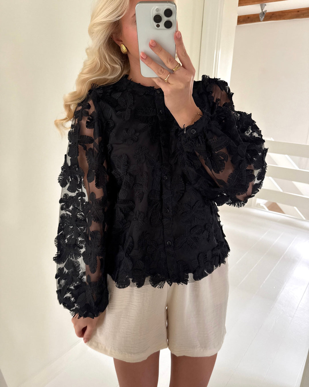 Y.A.S skjorte karly ls black