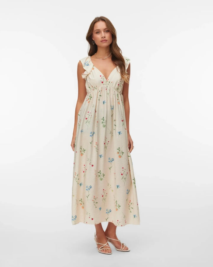 Vero Moda kjole josie sl ankle frill birch bina