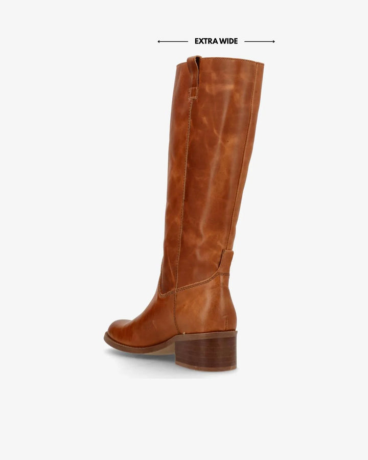 Phenumb støvler martina long wix cognac