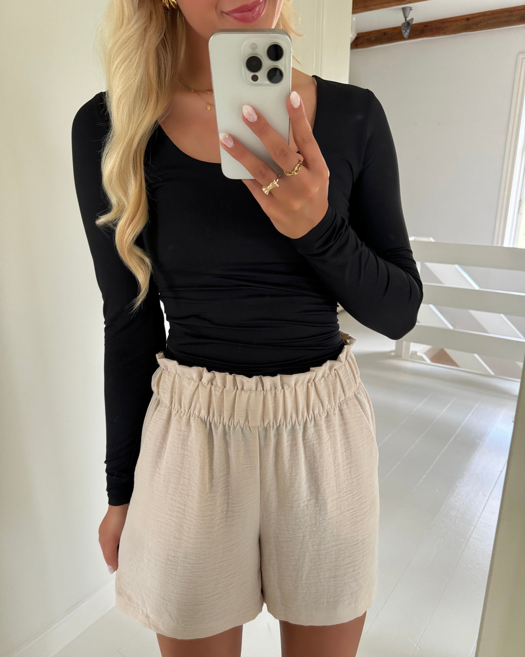 Only top ea l/s 2-way deep neck jrs noos black