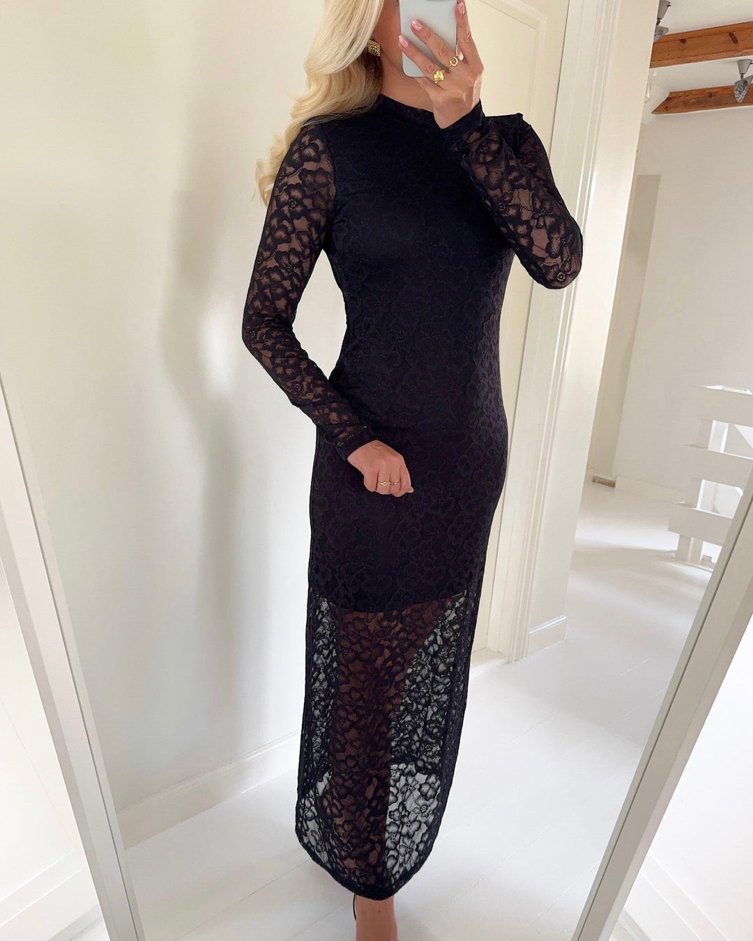 Vero Moda kjole lorene ls lace black