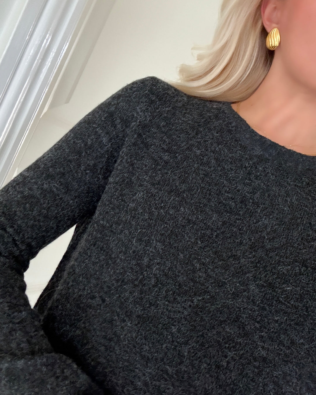 Vero Moda kjole doffy ls o-neck black/melange