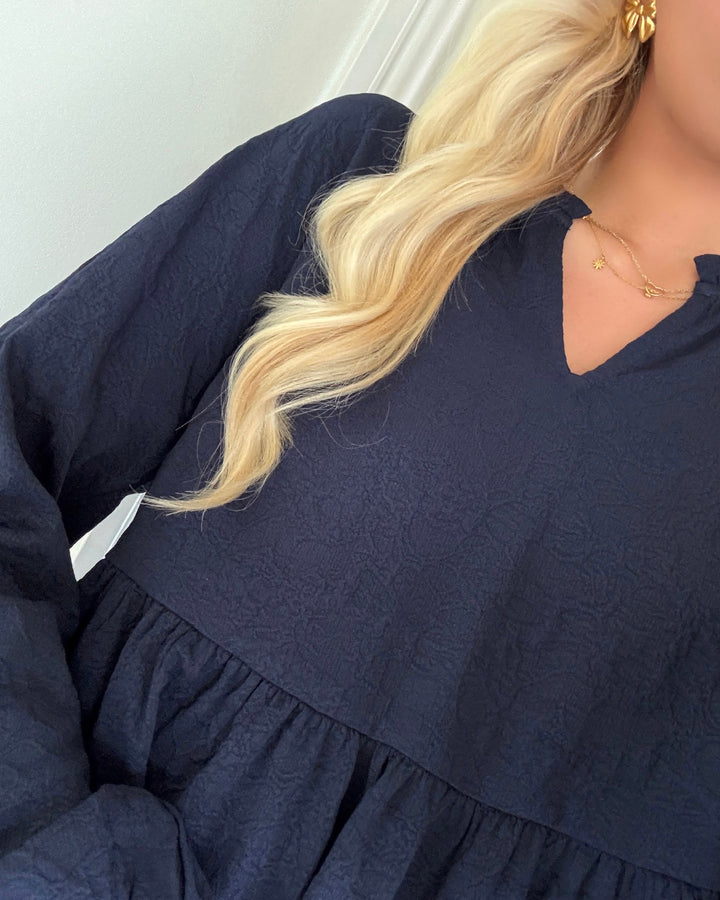 Pieces bluse nalani ls v-neck wvn d2d fsy martime blue