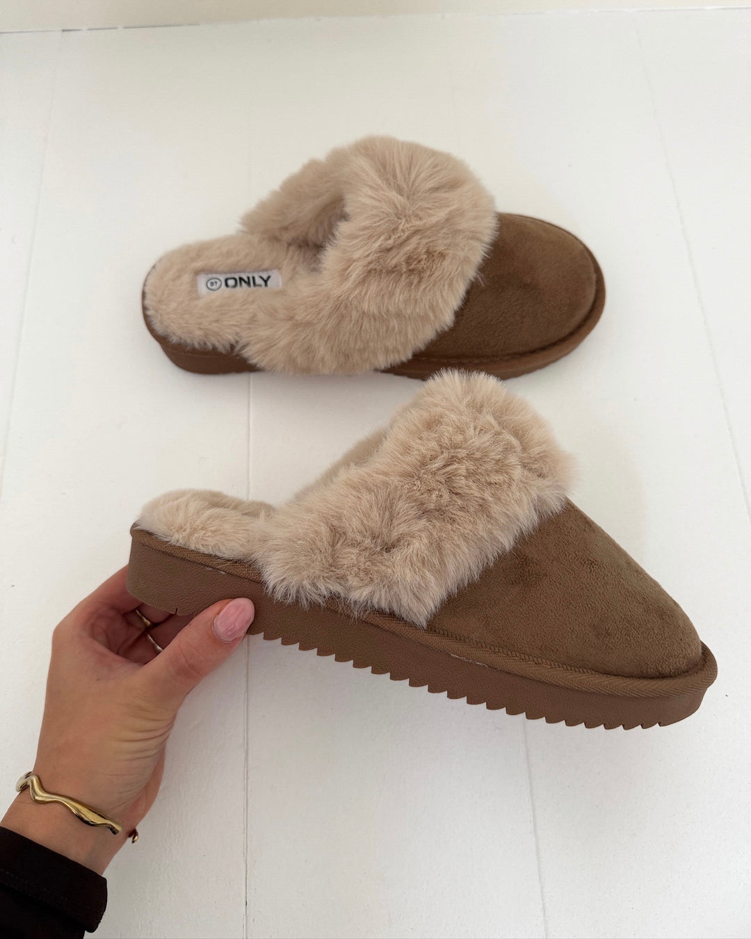 Only hjemmesko cath teddy cognac