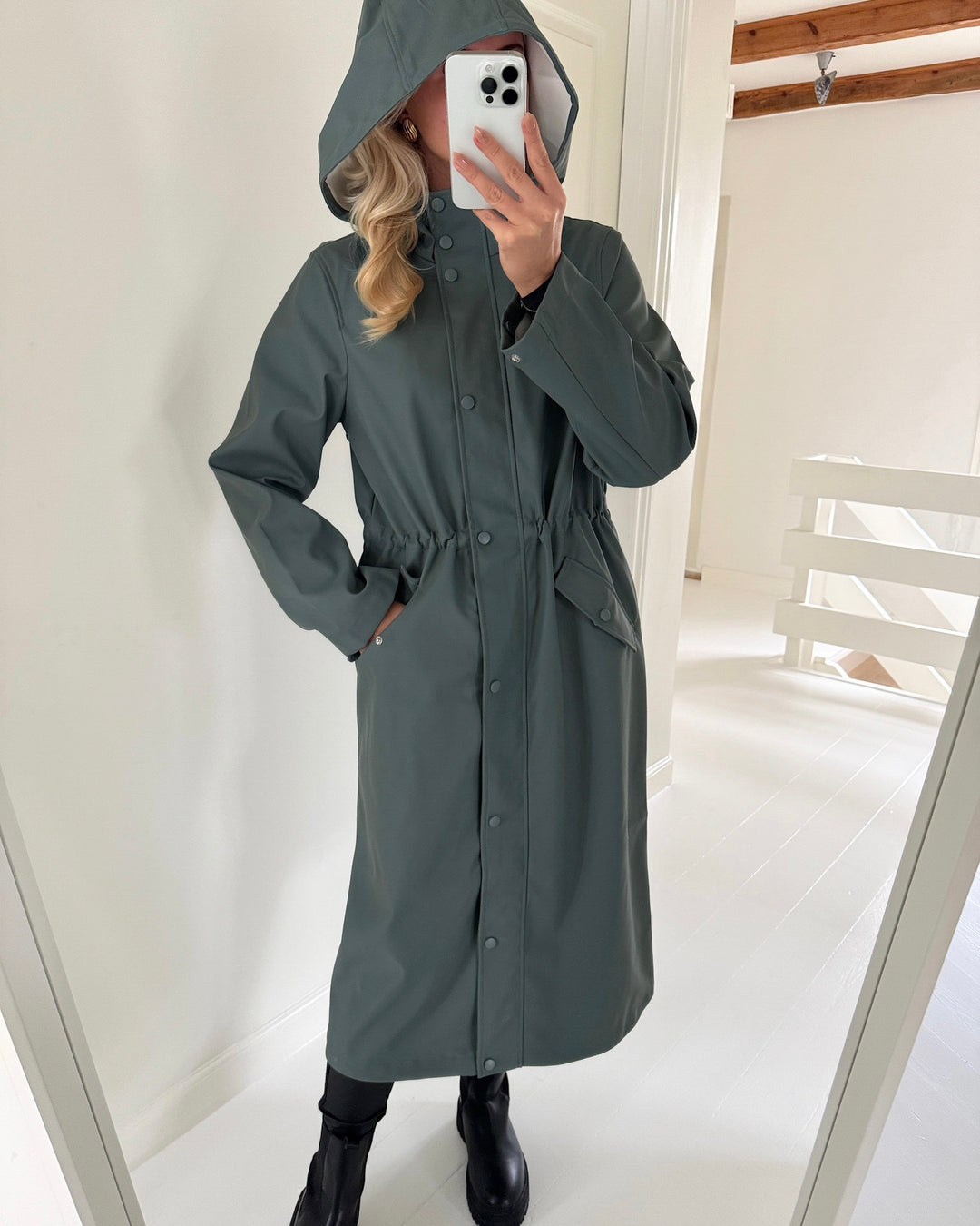 Vero Moda frakke malou long balsam green