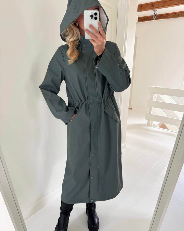 Vero Moda frakke malou long balsam green