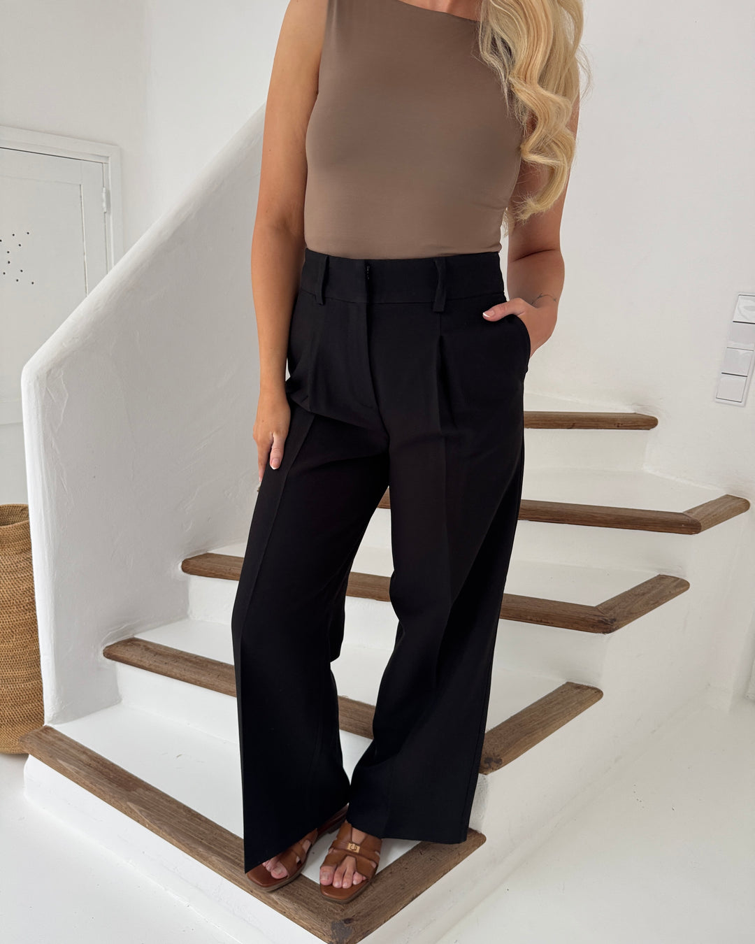 JDY bukser cille hw wide black