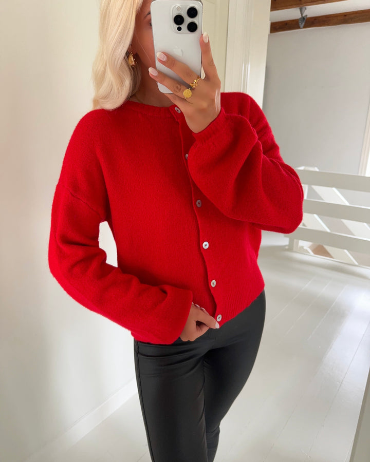 Only cardigan isabella ls north racing red