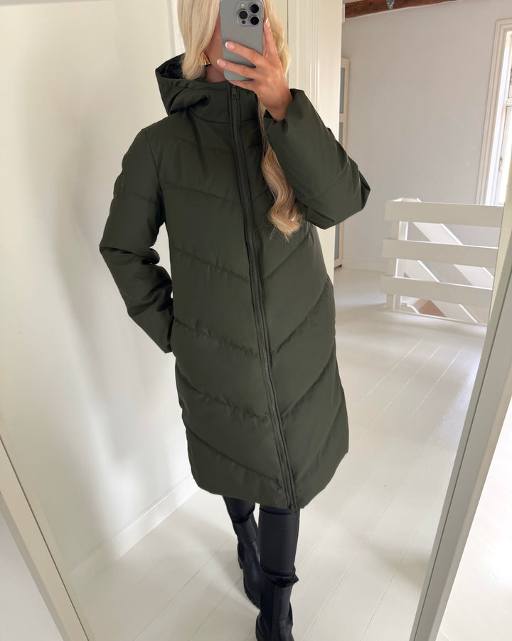 JDY jakke ulrikka water repellent puffa forest night - FORUDBESTILLING LEV. UGE 39