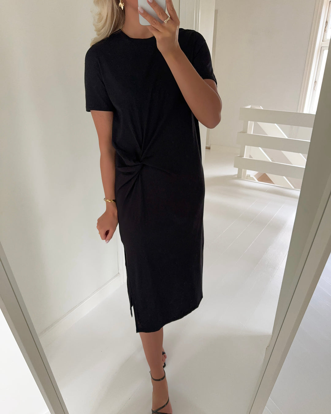 Vero Moda kjole tass ss o-neck 7/8 black