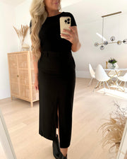 Troian lacey long skirt black