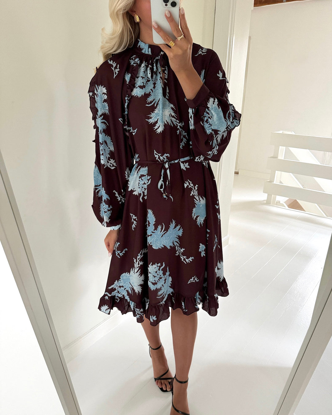 Love&Divine kjole love1434 bordeaux/leaf