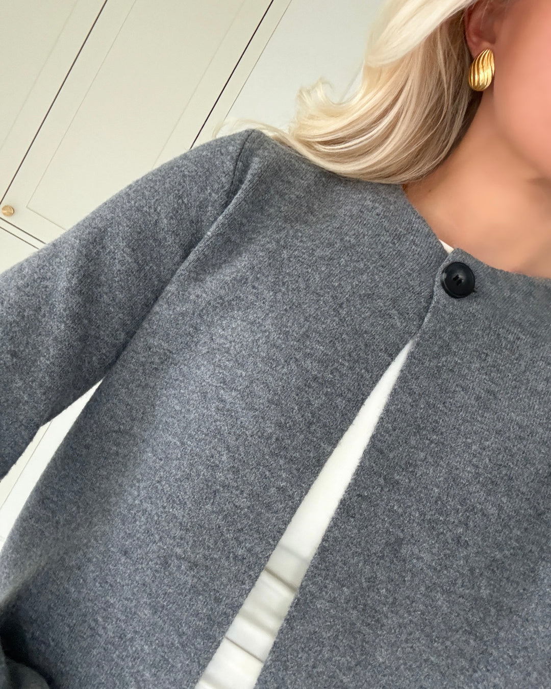 Only cardigan anneli ls knt medium grey melange