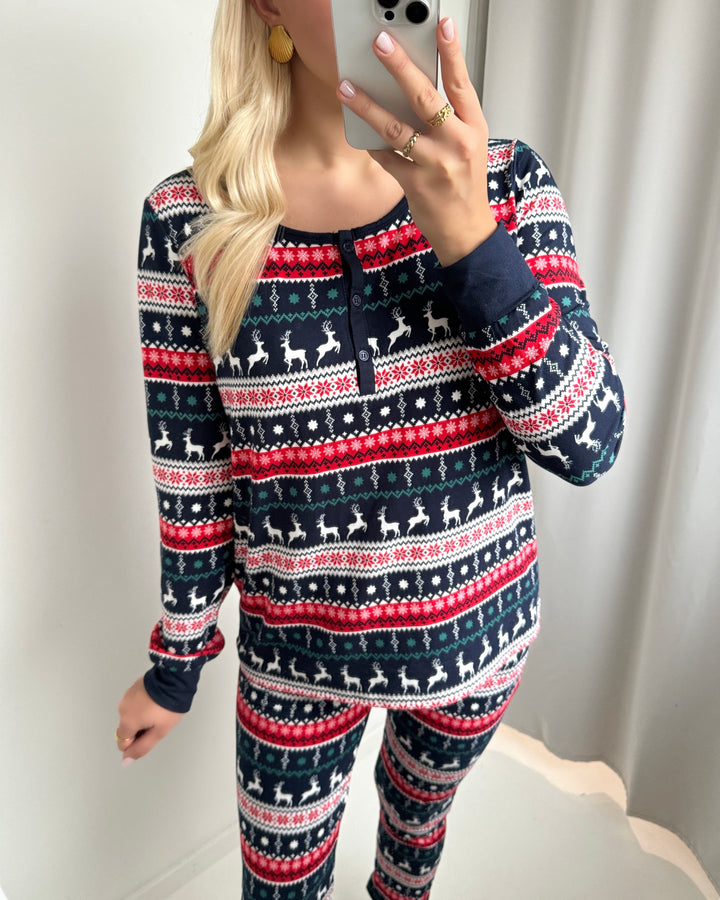 Vero Moda bluse xmas new ls button navy blazer/reindeer