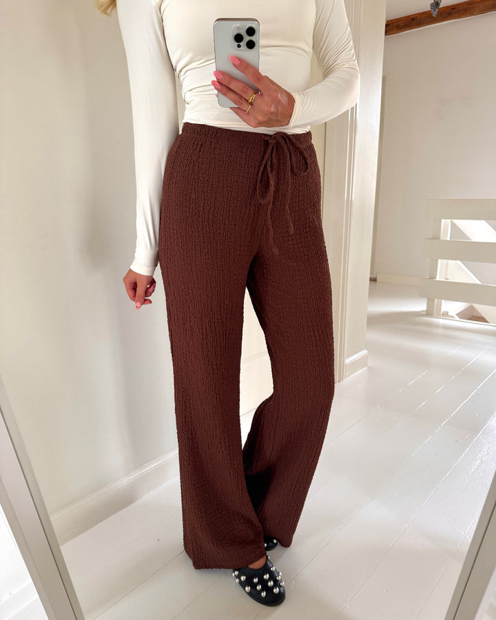 Vero Moda bukser anita hw tie cocoa brown
