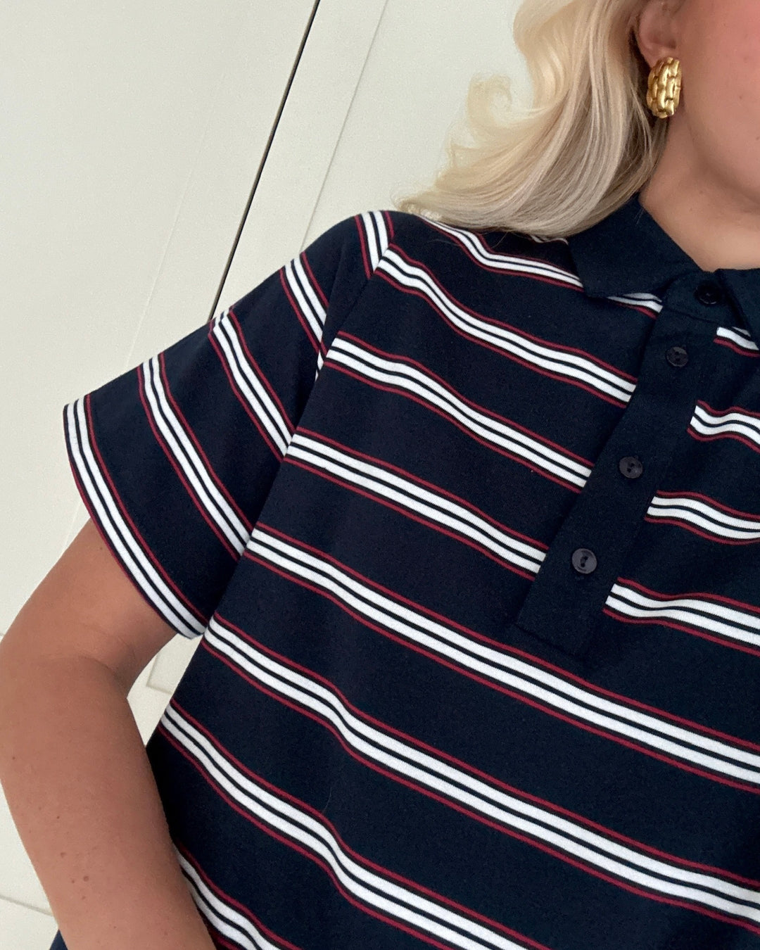 Love&Divine kjole love1349 navy/stripe