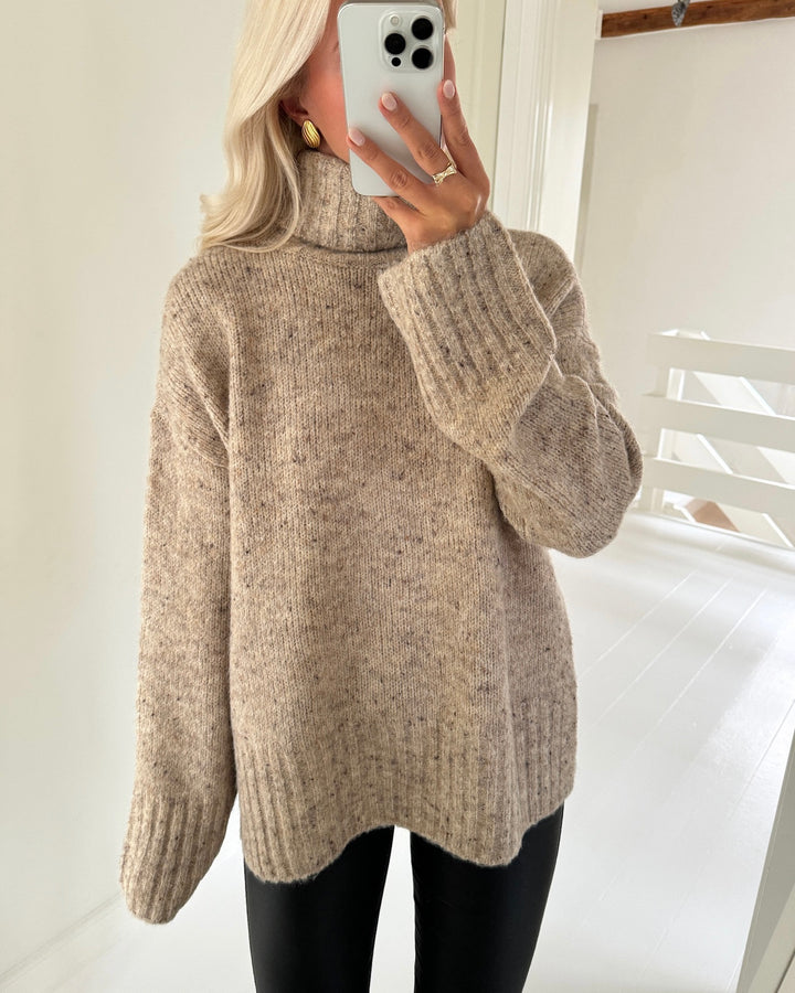 Vero Moda strik ingrid ls roll neck silver mink/melange