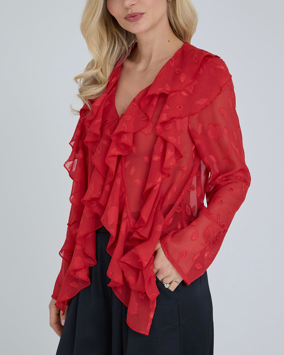 A-View bluse lay rush red