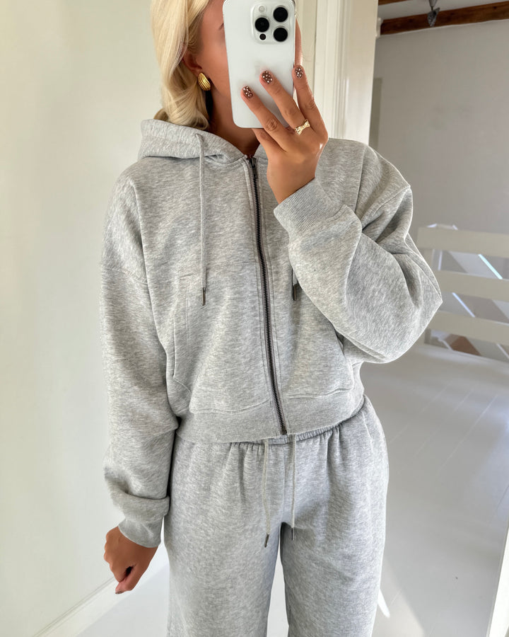 Sister’s Point trøje hike zip light grey melange