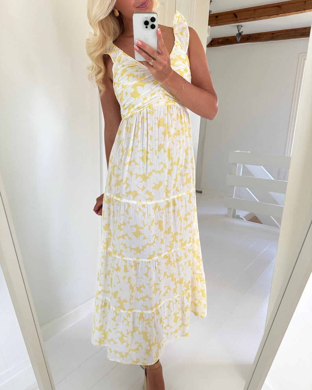 Vero Moda kjole dicthe sl frill ankle golden haze small loa